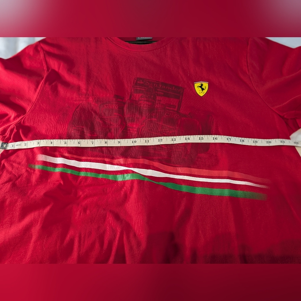 Puma Red Men's Short Sleeve Graphic Tee with Italian Stripe - Picture 6 of 16